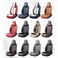 Housse de siège de voiture Tonghui Luxury Beige Napa Skin Full Set Custom Universal K5/K3 toutes saisons 5 pièces