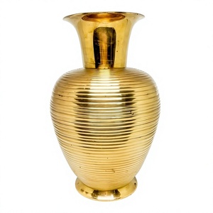 Vases de table modernes couleur or, designs personnalisables, plantes artificielles de luxe, pot de fleurs, centre de table, vase de présentation - Product Image 1