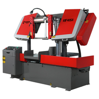 Scie à ruban semi-automatique HUOXIAN VB-40SA avec serrage hydraulique pour barres d'acier, profilés et métaux solides