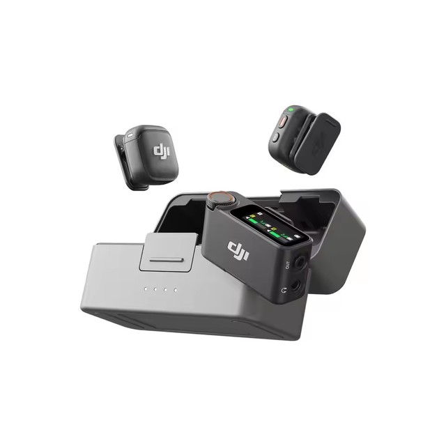 Mic 3 Wireless Lavalier Mic 1TX 1RX 2TX 1RX Kit with Charging Case Adaptive Gain Control&Dual Band for Vlog