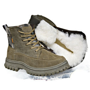 Botas de Nieve para Hombre, Forro Polar Grueso, Impermeables, Cálidas para Exteriores, Tacón Bajo, Estilo del Noreste de China - Product Image 2