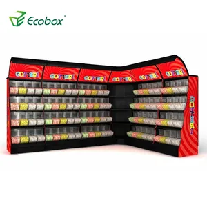 ECOBOX Étagères de présentation en fer Étagères de magasin Étagères de présentation pour bonbons Étagères de gondole Étagères de supermarché