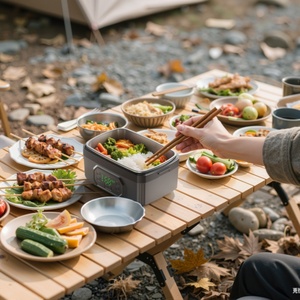 OEM Design <b>Rechargeable</b> 1.2L <b>USB</b> <b>Battery</b>-Powered Electric Insulated Lunch Box for Car Outdoor Use Multi-Function Food Warmer - Product Image 6