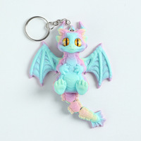 Juego de Juguetes de Dragones Articulados Impresos en 3D, Dragones de Cristal Flexibles, Animales Impresos en 3D para Regalos de Fiesta