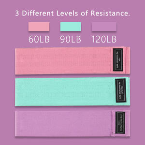 ชุดยางยืดออกกำลังกายเล่นโยคะและฟิตเนสแถบผ้ายางโพลีเอสเตอร์ - Product Image 6