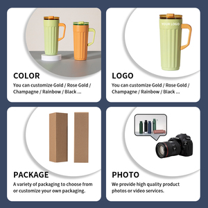 Stainless Steel Vacuum Insulated Tumbler with Lid and Straw for Water Travel <b>Mug</b> Fit Car Holder Friendly Gifts for Women Men - Product Image 2