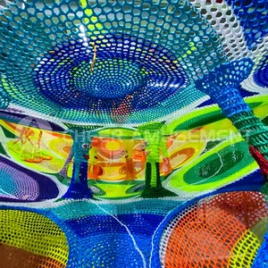 Cheer vui chơi giải trí dệt tay Nylon cầu vồng leo Net trẻ em trong nhà Thiết bị sân chơi thương mại sử dụng CE chứng nhận Max - Product Image 3