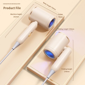 Secador de Pelo Iónico Portátil de 1200W, 3 Ajustes de Calor, Fácil de Transportar, Bolsas Pequeñas, Diseño Compacto para Espacios Reducidos, Secado y Peinado Eficientes - Product Image 5