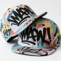 Casquette de baseball à 6 panneaux avec logo personnalisé, broderie 3D, ajustable, entièrement imprimée, style hip-hop, snapback
