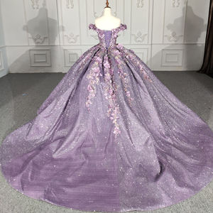 Jancember DY1115 Elegant <b>Purple</b> Glitter Party Evening <b>Dresses</b> <b>for</b> <b>Women</b> - Product Image 5