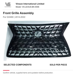 Conjunto de rejilla frontal para Lexus GX460 2014-2022, rejilla en negro piano - Product Image 1