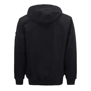 Veste de sécurité en toile ignifuge isolée FRC3004 noire avec capuche amovible, vêtements de protection ignifuges pour les travailleurs industriels - Product Image 2