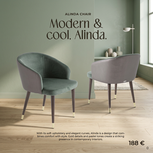 Modern Velvet Upholstered Hotel Armchair with Foam <b>Cushion</b> and Tapered Metal Legs for Indoor Dining and Reception - Product Image 2