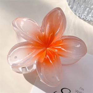 Fermaglio per <span class=keywords><strong>capelli</strong></span> a becco d'anatra antiscivolo, stile europeo-americano, 8 cm, con motivi di giglio, tulipano e camelia, grande, in plastica, carino, per <span class=keywords><strong>capelli</strong></span> spessi o sottili, ideale per feste - Product Image 6