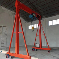 Grue portique mobile manuelle mini 5 tonnes à hauteur réglable avec moteur et boîte de vitesses, marque APAX CRANE