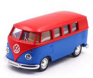 직거래 다이캐스트 장난감 차량 1:36 T1 버스 자동차 시뮬레이션 버스 6 인치 버스 모델의 합금 장난감 생일 선물