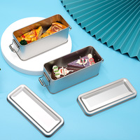Boîtes de conserve avec couvercle à boucle de verrouillage Boîte à lunch de qualité alimentaire pour enfants Boîtes d'emballage de biscuits à gâteaux Logo personnalisé accepté en gros