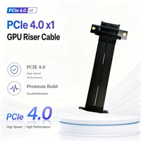 Câble Riser PCIe 4.0 X1 à Angle de 90 Degrés, Câble d'Extension Haute Vitesse Longueur Personnalisable jusqu'à 70 cm pour Carte d'Extension USB et Réseau NVMe