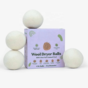 6-Pack XL Premium Organic 100% Merino Wool Felt <b>Laundry</b> <b>Balls</b> & <b>Discs</b> for Dryer Use - Product Image 1