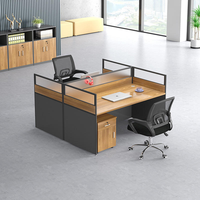 Meja Kerja Kantor Modern untuk 1-8 Karyawan, Kubikel Tim dengan Kabinet Pedestal Bergerak, Perabot Kantor Komersial