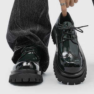 Zapatos Formales de Negocios y Boda de Alta Calidad, Modernos, de Cuero Genuino, Transpirables, con Cordones, Ligeros, Retro, con Suela Plana - Product Image 6