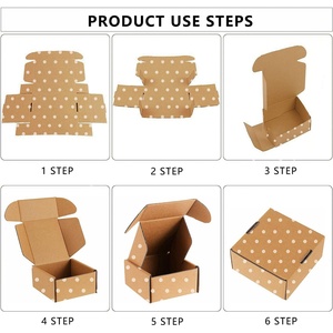 Custom Design LOGO Printed Flat Pack Packaging Box Corrugated Folding Kraft Mailer Shipping Mailing Box - Product Image 3