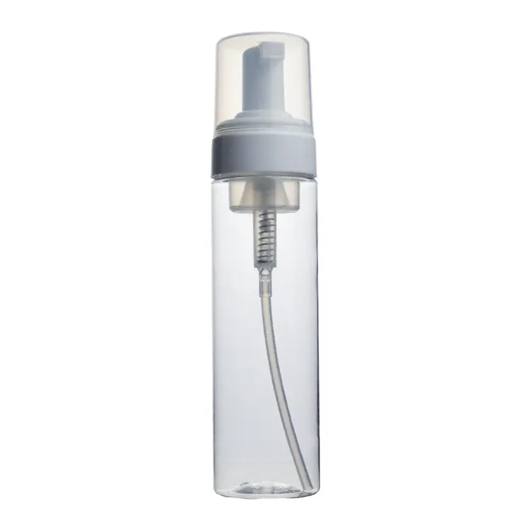 Customizable Cheap Transparent Press Type 200 ml 7 oz Sabão Dispensing Bottle Body Lotion Garrafa Com Tampa Loção Garrafa Com Bomba