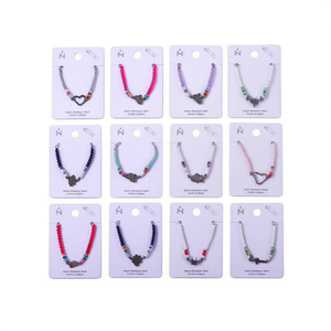 Bracelet à breloques en acier inoxydable avec perles, 12 pièces, couleurs assorties, bracelets à breloques tendance, bijoux unisexes, cadeau - Product Image 2