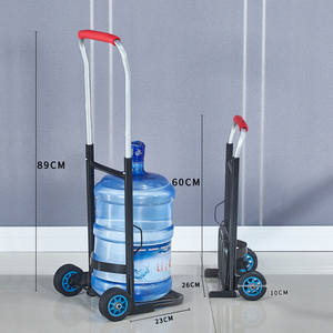 Kleine opvouwbare 14cm rubberen stille elastische wieltrolley voor thuisgebruik, voor het vervoeren van mineralen/puur <span class=keywords><strong>water</strong></span>, emmers en drinkautomaten - Product Image 2