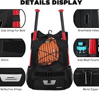 Tas Ransel Olahraga Kasual Ramah Lingkungan Ukuran Besar dengan Tempat Bola USB & Kompartemen Sepatu untuk Bola Basket, Sepak Bola, Bola Voli, Gym, dan Bisbol