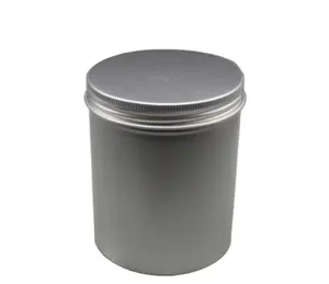 Wholesale Aluminum Jar With Screw 5mL 10mL 30mL 50mL 60mL 80mL 100mL 150mL Round Silver Cosmetic Lid Tin Container Can