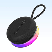 Jedel Enceinte Portable Magnétique avec Éclairage RGB Coloré, Radio FM Sans Fil, Lecteur de Carte TF, pour Extérieur et Maison