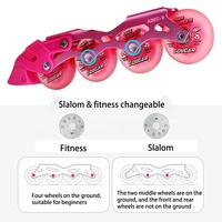 Prix Spécial – Patins à roulettes ajustables et lumineux pour garçons, filles et enfants débutants avec roues éclairantes et roulements ABEC-9