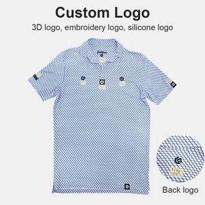 Chemises de golf polo pour hommes, logo personnalisé, athlétique, <span class=keywords><strong>80</strong></span>% polyester, 10% élasthanne, grande taille, séchage rapide, coupe ajustée, bambou, imprimé intégral - Product Image 2