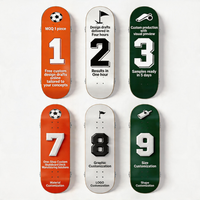 Planche de skateboard personnalisée 7 plis en érable du Nord-Est, roulements ABEC-7, rebond 90A, durable pour les skate parks, design personnalisé imprimé UV, faible profil