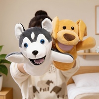 Boneka Tangan Anak Anjing Lucu - Mainan Edukatif Berbahan Plush untuk Anak-Anak, Boneka Sarung Tangan Hewan Interaktif untuk Orang Tua dan Anak, Dapat Disesuaikan