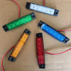 12V 24V 6 LED Car Waterproof Led Trailer Tail <b>Side</b> Marker Lights Red <b>Side</b> Marker Indicators Warning Lights for Boat Trailers - Product Image 3