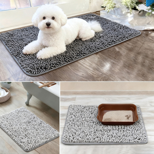OKKPETS Personalisierbare, schnelltrocknende Haustiermatte aus Chenille – saugfähige, rutschfeste und waschbare Schmutzfangmatte für schmutzige Hundepfoten - Product Image 3