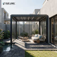 Pergola de jardin extérieure en aluminium à toit à lames orientables, sur mesure pour les détaillants d'extérieur, villa, patio, protection solaire anti-UV