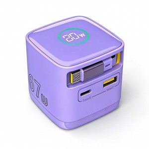 Cargador Inteligente Multi-Puerto de 67W con Cable Retráctil Integrado y Pantalla LED - Product Image 3