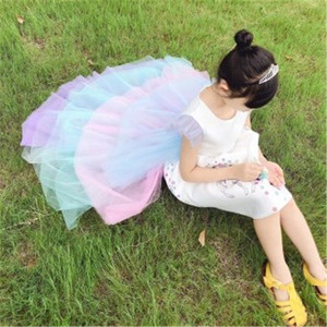 Neonate Unicorn PrincessTutu Dress Flower Girls Rainbow dress Birthday Party Costume bambini Summer Tulle dress - Product Image 5