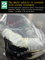 Rouleau de film de masquage de peinture d'atelier de carrosserie de bâche en plastique de couverture de voiture de HDPE pour la finition peinture de jet automobile