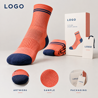 Chaussettes de cyclisme à bout coussiné en coton fin, avec accent de style, respirantes, ajustement confortable, logo artistique, tailles variées