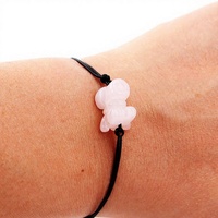 Bracelet en cristal rose imitation Snoopy, best-seller eBay Europe-Amérique ; Boucles d'oreilles et collier ras-du-cou motif chien de dessin animé - Pour femme
