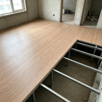 Plaque de revêtement de sol en PVC à grain de bois, résistante à l'usure, pour projets de construction de mezzanines
