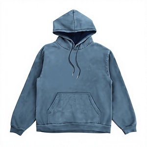 เสื้อฮู้ดดี้โอเวอร์ไซส์ผู้ชาย สีพื้น มีกระเป๋า แขนยาว สวมใส่สบายๆ สำหรับฤดูใบไม้ร่วง ผ้าฝ้าย 100% ผ้าเฟรนช์เทอร์รี่ถัก รุ่น 2027 - Product Image 5