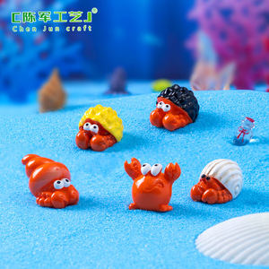 Los nuevos productos transfronterizos de Chenjuns incluyen bonitas figuritas de cangrejo ermitaño, accesorios decorativos de paisaje marino Diy y Micro-<span class=keywords><strong>La</strong></span> - Product Image 2