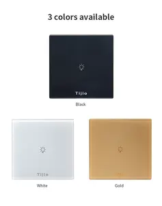 Painel De Toque De Vidro Tuya Wifi Bulbo Remoto Sem Fio Ajustável Luz Dimmer Touch Switch Inteligente Para Lâmpadas