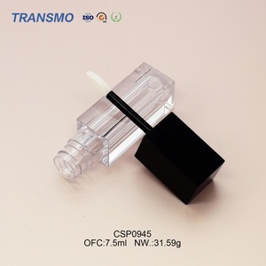 Rouge à lèvres liquide, gloss à lèvres, fournitures, conteneur noir, carré personnalisé, faible MOQ, tube de gloss à lèvres vide, 7,5 ml, flacons de gloss à lèvres de luxe - Product Image 1
