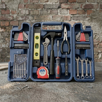 Offre Spéciale : Kit d'outils manuels en acier au carbone 53 pièces pour l'entretien domestique, avec marteau et clé à molette